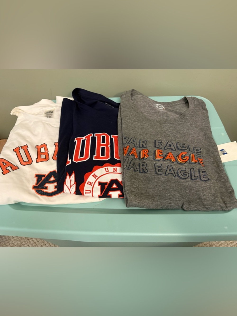 Auburn Tigers Women’s Short Sleeve Tee - Gray, Navy, White